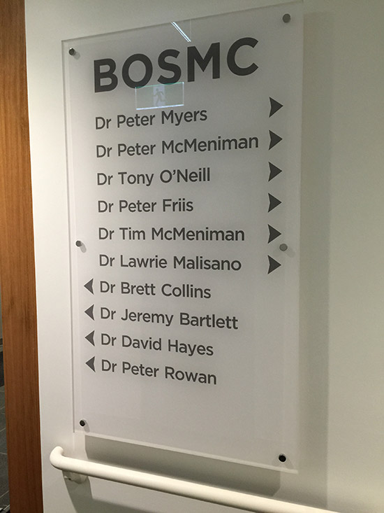 BOSMC sign board